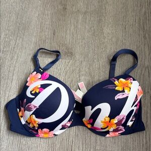 PINK Victoria's Secret Navy Floral Bra